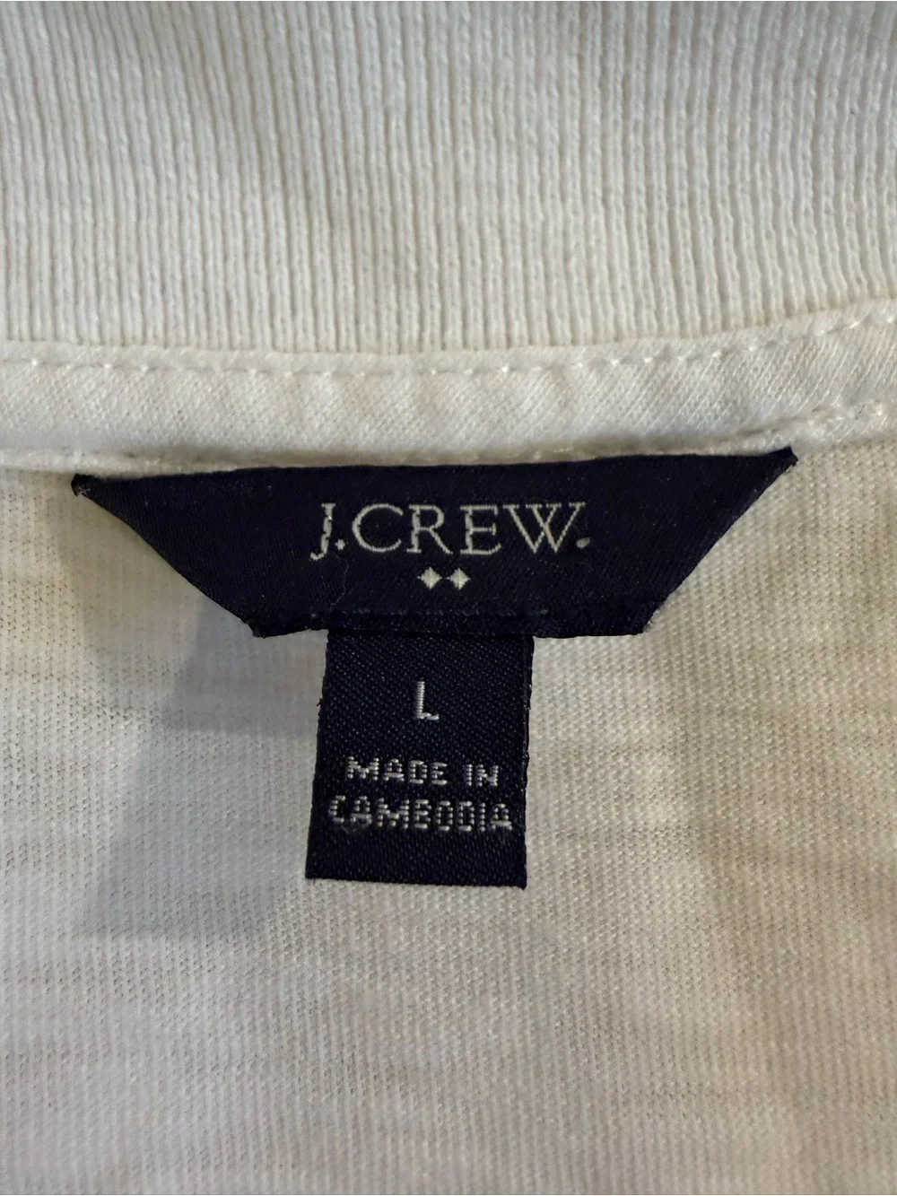 J.Crew Men’s Slub Cotton Polo Shirt – Size L